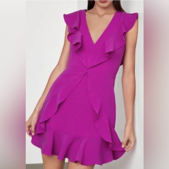 BCBGMaxAzria Ruffle Cocktail Dress - Picture 2 of 12